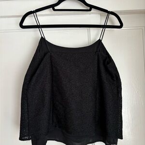 Theory black thin strap camisole. Worn twice.